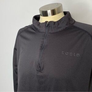 Tesla Black Quarter Zip Pullover